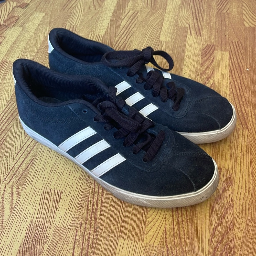 Adidas Size 6 Navy Blue Suede Courtset Collegiate Sneakers